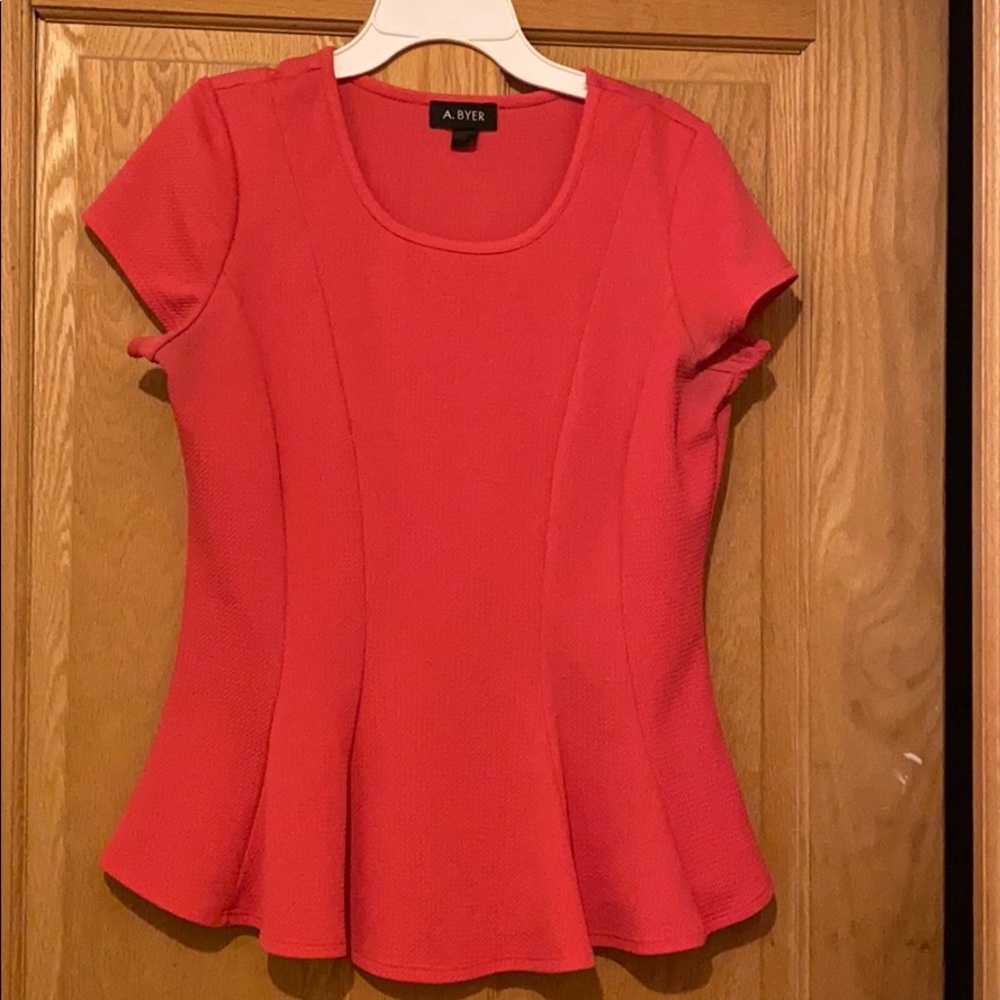 Pink Peplum Blouse